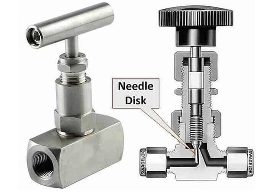Wysokociśnieniowy zawór iglicowy Ss 316 Zawór iglicowy żeński 1/8&quot; 1/4&quot; ze stali nierdzewnej